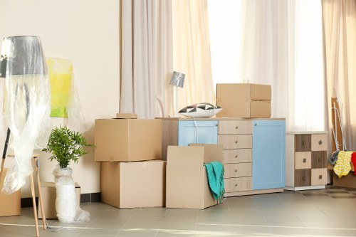 Moving truck ready for a residential move in Enfield
