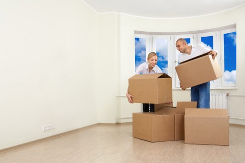Removal van ready for a local move in Enfield
