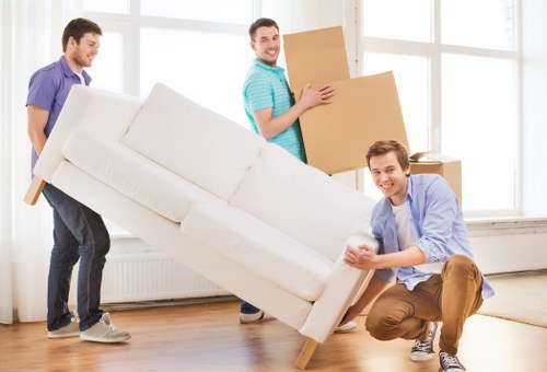 Professional movers packing belongings in Enfield