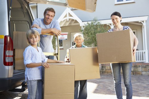 Professional packing materials and organised moving boxes