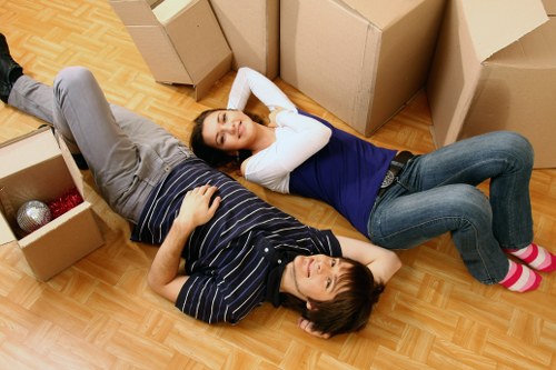 Packed moving boxes ready for a home removal in Enfield