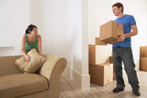 Careful handling of belongings during an Enfield removals service