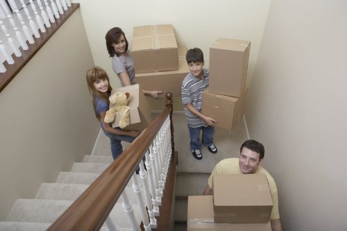 Packing and loading household items for an Enfield relocation